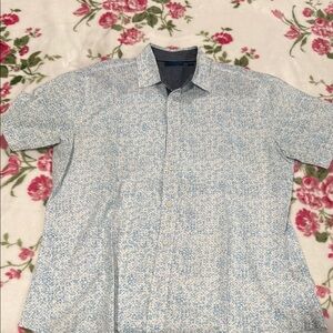 Men's Blue Patterned Shirt